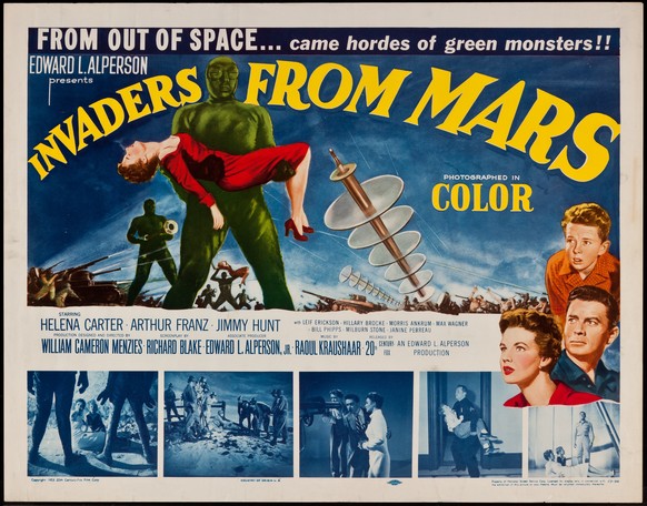 Waren das noch Zeiten: Im US-amerikanischen Spielfilm «Invaders from Mars» (1953) waren Marsianer noch echte Marsianer – und keine Maschinen.