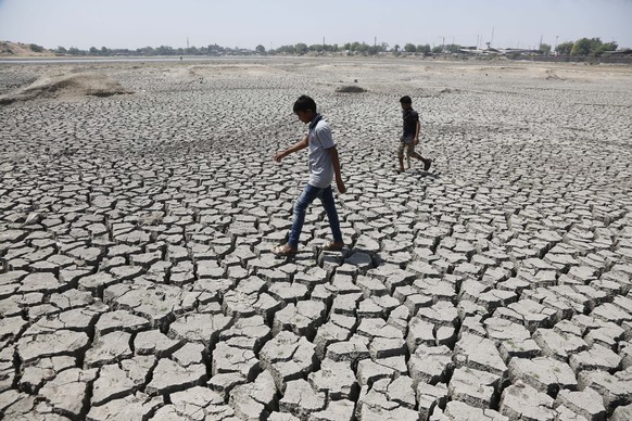 Der Regen bleibt aus: Dürre Felder in Indien.