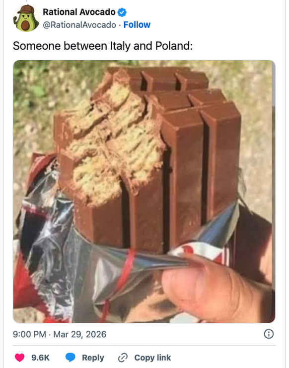 The Great KitKat Heist of 2026

https://pbs.twimg.com/media/HEo2ZVLbEAASWx7?format=jpg&amp;name=small