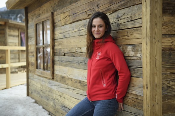 Talina Gantenbein of Switzerland poses during a media conference of the Swiss Ski Cross team in the House of Switzerland during the XXIII Winter Olympics 2018 in Pyeongchang, South Korea, on Monday, F ...