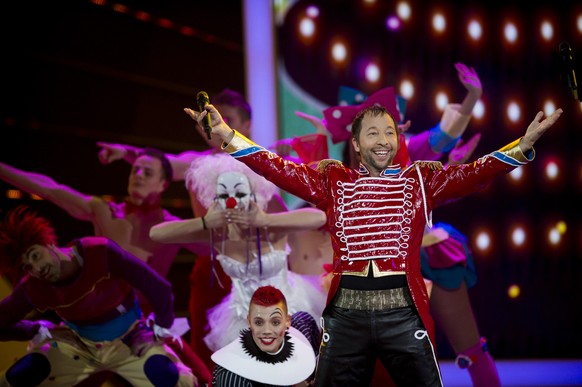 DJ Bobo eroeffnet die SwissAward 2013 Show am Samstag, 11. Januar 2014, im Hallenstadion in Zuerich. (KEYSTONE/Ennio Leanza)