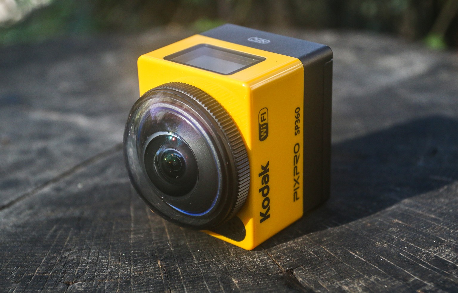 The Kodak PIXPRO SP360 action camera is shown on Wednesday, Nov. 11, 2015, in Decatur, Ga. This camera shoots HD footage through a curved spherical lens to give it a massive fisheye look at the world. ...