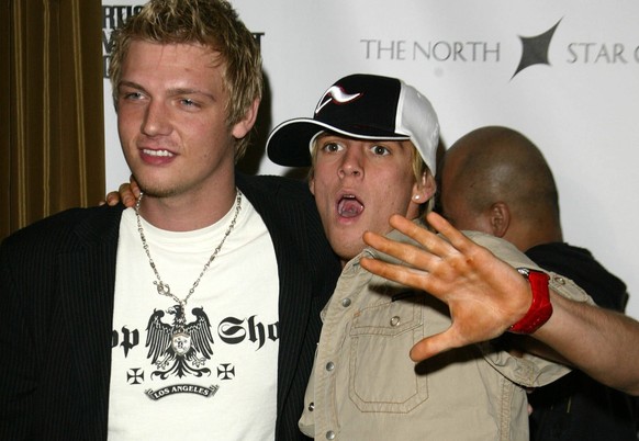 Nick Carter and Aaron Carter at the 3rd Annual Artist Empowerment Coalition Pre-Grammy Brunch, Beverly Hilton, Beverly Hills, CA 02-12-05 , 11061540.jpg, person, famous, star, entertainment, people, c ...