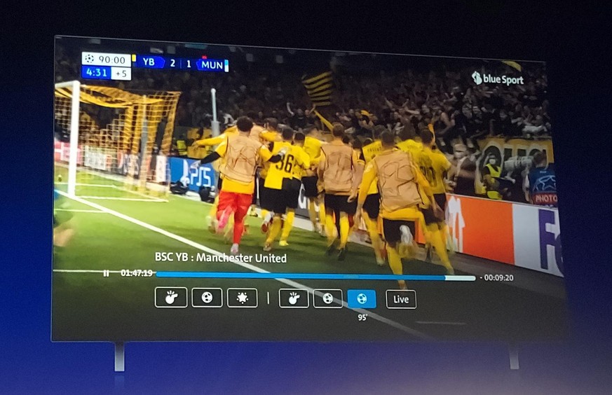 Die neue Timeline-Funktion hebt bei Sportevents wichtige Momente (Tore, gelbe oder rote Karten) optisch hervor.
