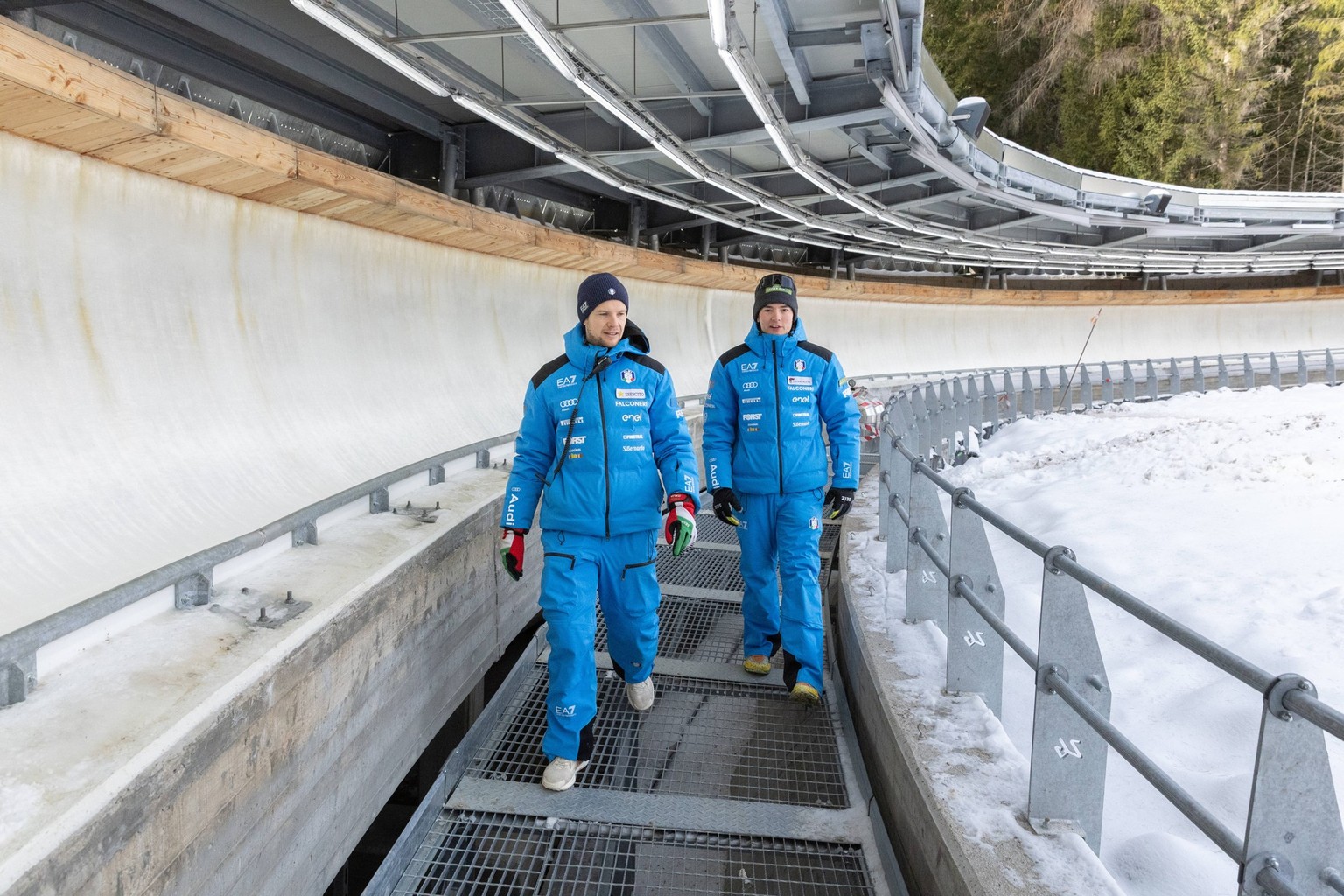 picture: Team Italy / 29.11.2025 / luge Test-Event / Mens Doubles / Olympia Ice Track Eugenio Monti Sliding Centre Cortina d Ampezzo, Italy ITA // photographer: FIL / Michael Kristen *** picture Team  ...