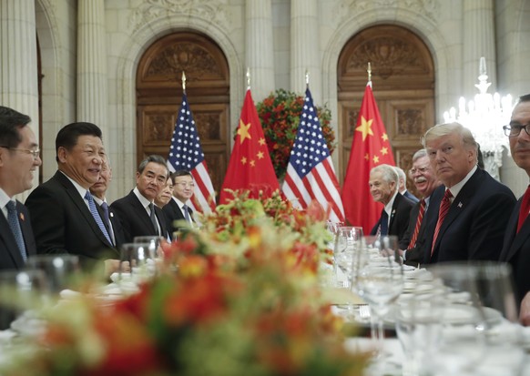 President Donald Trump with China&#039;s President Xi Jinping during their bilateral meeting at the G20 Summit, Saturday, Dec. 1, 2018 in Buenos Aires, Argentina. (AP Photo/Pablo Martinez Monsivais)