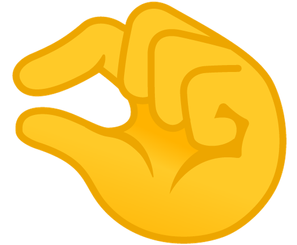 Offiziell ist dieses Emoji übrigens eine kneifende Hand.