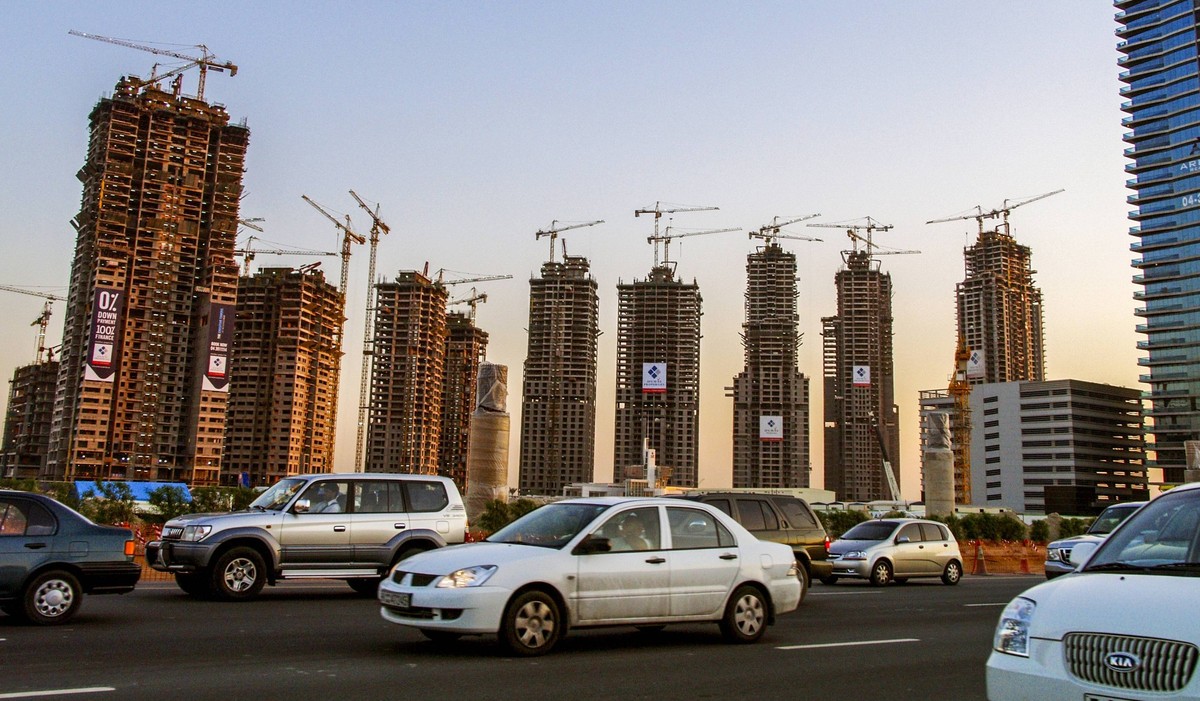 Dubai, Baustelle rund um Burj Dubai, Vereinigte Arabische Emirate *** Dubai construction site around Burj Dubai United Arab Emirates Copyright: xKTHx ALLAE974473