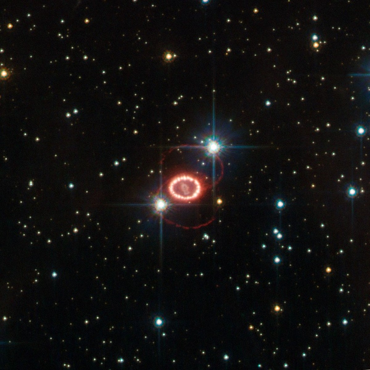 Supernova SN 1987A, one of the brightest stellar explosions since the invention of the telescope more than 400 years ago, is no stranger to the NASA/ESA Hubble Space Telescope. The observatory has bee ...