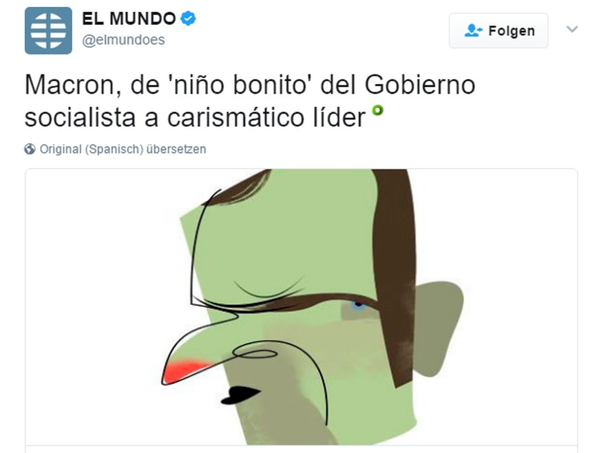 El Mundo Karikatur Macron