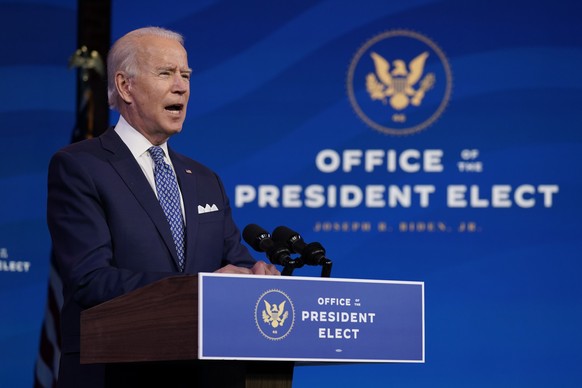 President-elect Joe Biden speaks at The Queen Theater in Wilmington, Del., Tuesday, Dec 22, 2020. (AP Photo/Carolyn Kaster)
Joe Biden