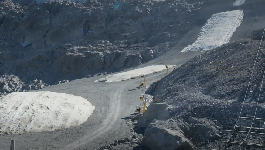 Der erste Schnee in Sölden liegt bereits.