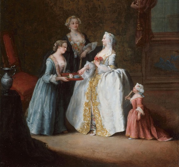 Lady at Her Toilette. Pietro Longhi; Italian, 1702-1785. Date: 1745-1750. Dimensions: 256.9 × 43.9 cm (2 3/8 × 17 1/4 in.). Oil on canvas. Origin: Italy. Credit: Album