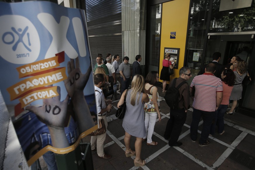 Lange Schlangen vor den Banken in Athen.