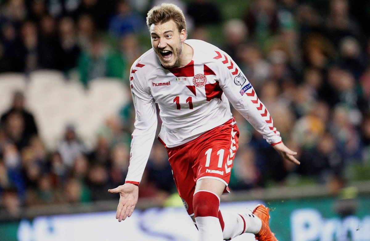 ARCHIV  ZU DEN TEAM-PORTRAITS DER GRUPPE C AN DER WM 2018 IN RUSSLAND STELLEN WIR IHNEN FOLGENDES BILDMATERIAL ZUR VERFUEGUNG - FILE - In this Tuesday, Nov. 14, 2017 filer, Denmark's Nicklas Ben ...