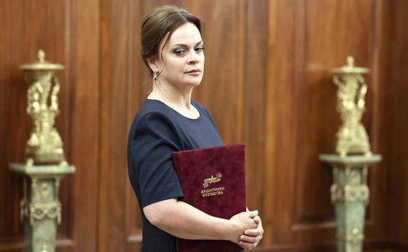 June 1, 2024, Moscow, Moscow Oblast, Russia: Defenders of the Fatherland Foundation Chair Anna Tsivilyova waits to meet with her first cousin Russian President Vladimir Putin, at the Kremlin, June 1,  ...