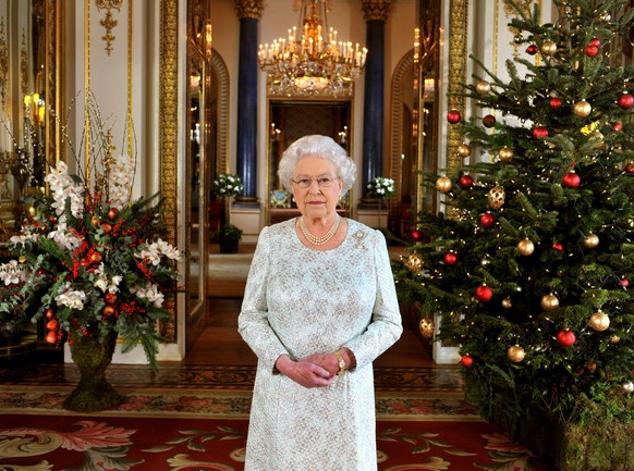 LONDON, UNITED KINGDOM - DECEMBER 07: Queen Elizabeth II records her Christmas message to the Commonwealth, in 3D for the first time, in the White Drawing Room at Buckingham Palace on December 7, 2012 ...