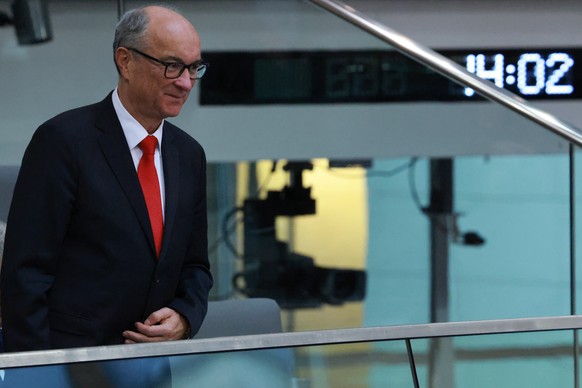 epa12648718 Polish Sejm lower house speaker Wlodzimierz Czarzasty attends a government question time at the German parliament Bundestag in Berlin, Germany, 14 January 2026. German Interior Minister Al ...