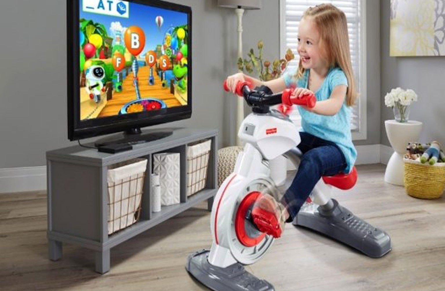 Pedalen und spielen: Ergometer für Kids.