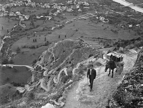 Der Weg nach Isérables, als es noch keine Seilbahn gab.