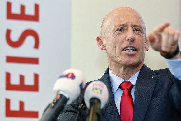 Patrik Gisel, CEO Raiffeisen Gruppe an der Bilanzmedienkonferenz in Zuerich am Freitag, 2. Maerz 2018. (KEYSTONE/Walter Bieri)