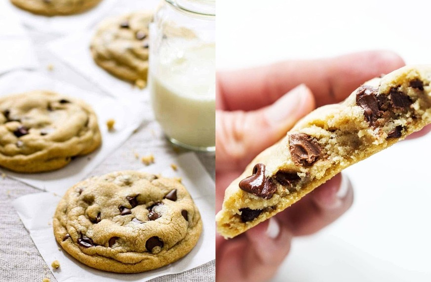 KORREKT gemachte Chocolate Chip Cookies. 
https://pinchofyum.com/the-best-soft-chocolate-chip-cookies