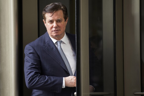 epa07368058 (FILE) - Former Trump campaign chairman Paul Manafort departs the federal court house after a status hearing in Washington, DC, USA, on 14 February 2018 (reissued 13 February 2019). A judg ...