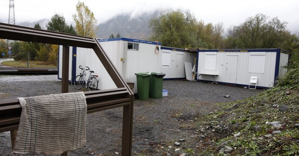Eine Container-Siedlung für Flüchtlinge in Landquart.