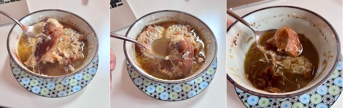 Soupe a l'oignon selbstgemacht - französische Zwiebelsuppe.