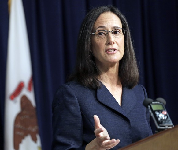 Illinois Attorney General Lisa Madigan speaks during a news conference Thursday, Aug. 21, 2014, in Chicago. Madigan says one-third of the state&#039;s $300 million share of a $16.65 billion national s ...