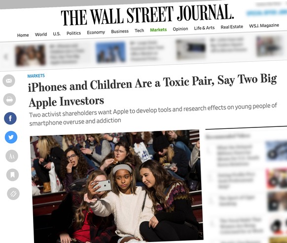 iPhones und Kinder seien eine «toxische Kombination».