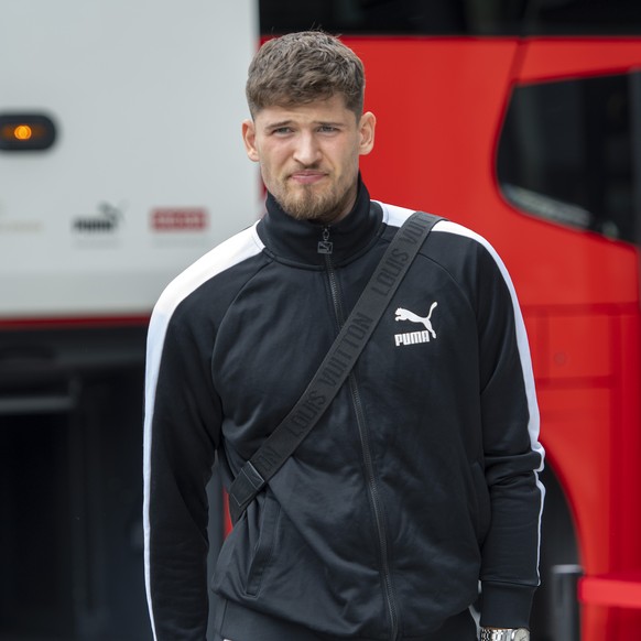 Gregor Kobel beim Zusammenzug der Schweizer Fussballnationalmannschaft in Pratteln, am Montag, 30. August 2021. (KEYSTONE/Georgios Kefalas)