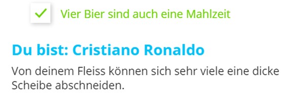 Welche Legende von Manchester United bist du? Finde es in diesem Test heraus!
Bier und Ronaldo...passt perfekt XD