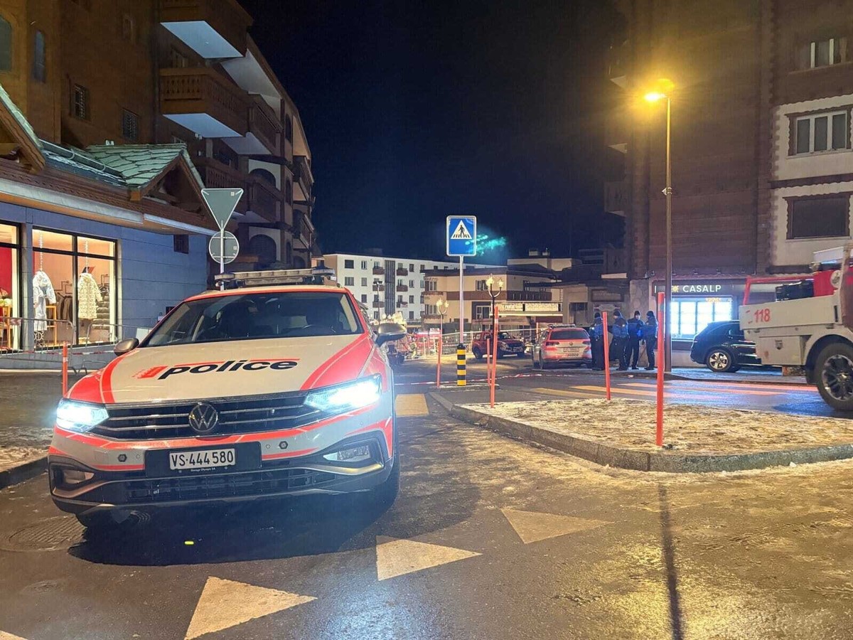 CRANS-MONTANA, SWITZERLAND - JANUARY 1: (----EDITORIAL USE ONLY – MANDATORY CREDIT - 'VALAIS CANTONAL POLICE / HANDOUT' - NO MARKETING NO ADVERTISING CAMPAIGNS - DISTRIBUTED AS A SERVICE TO  ...