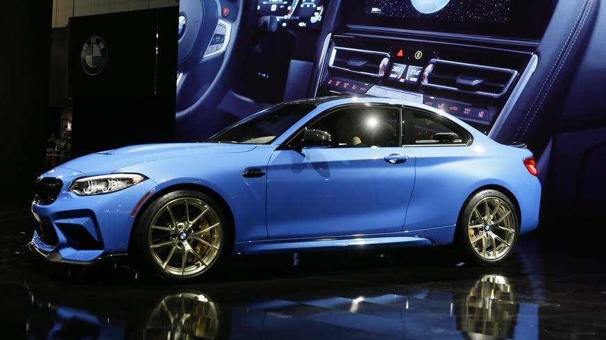 BMW AG introduces the new BMW 2 Series Grand Coupe at the AutoMobility LA Auto Show at the Los Angeles Convention Center in Los Angeles Wednesday, Nov. 20, 2019. (AP Photo/Damian Dovarganes)