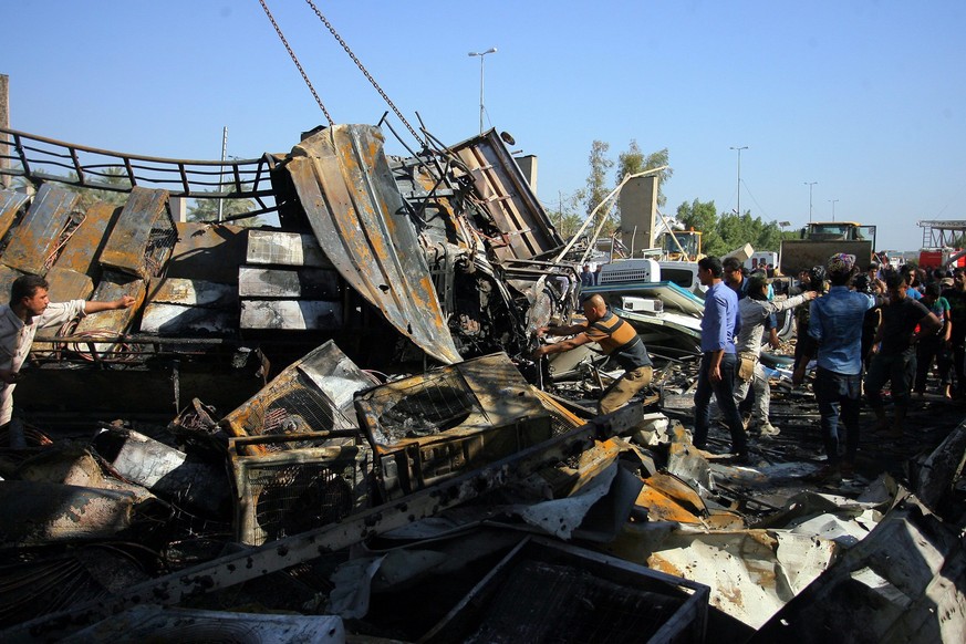 Attentäter liessen südlich von Bagdad: Die Attentäter liessen einen mit Sprengstoff beladenen Tanklastzug explodieren.