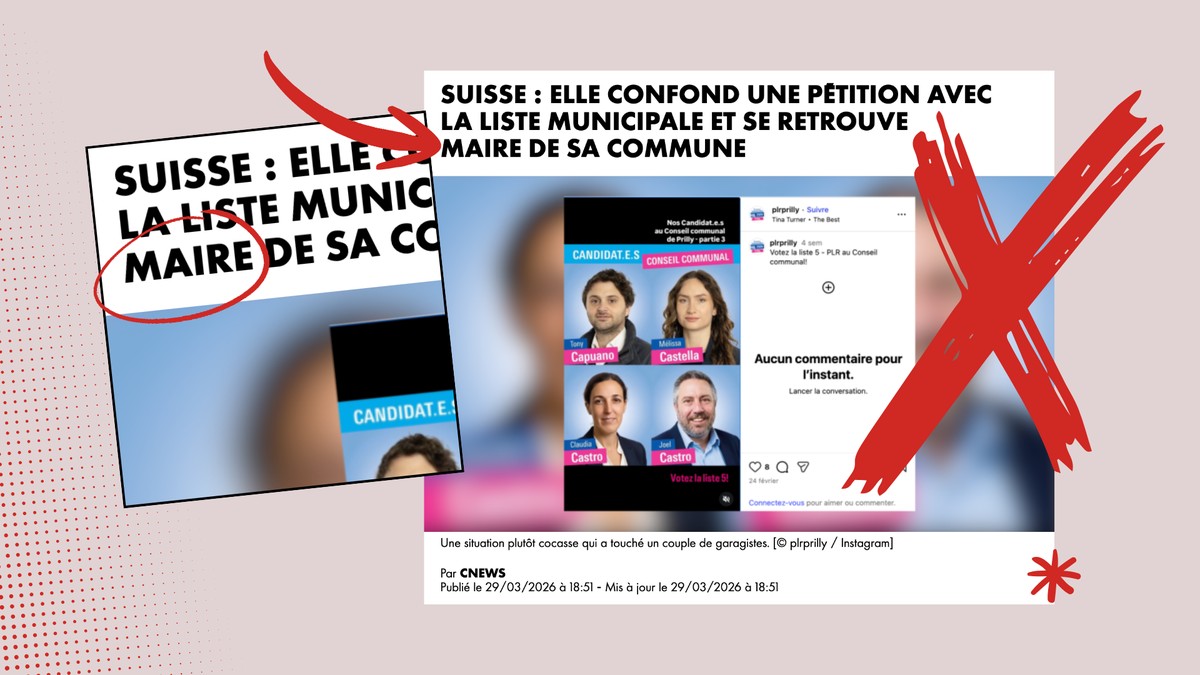 Selon CNews, la garagiste de Prilly est devenue «maire»
Une garagiste élue «malgré elle» à Prilly? Oui, c’est (plus ou moins) vrai. Qu’elle soit devenue «maire» après avoir confondu une pétition avec  ...