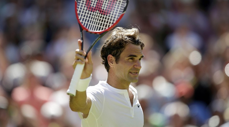 Sieht aus, als ob er nicht einmal geschwitzt hat: Federer nach seinem Drittrunden-Sieg.