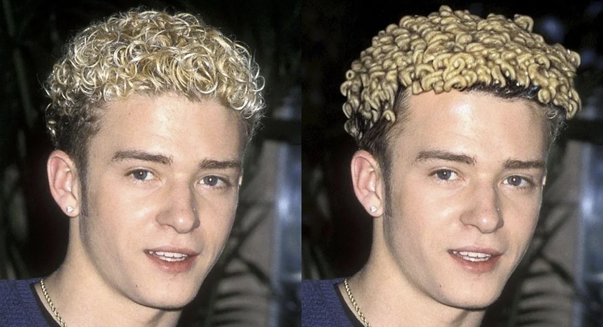 Justin Timberlake ramen Haare 90er
