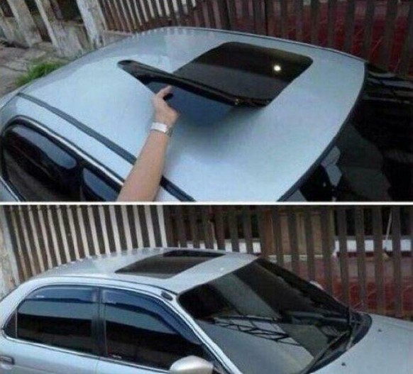 shitty car mods https://www.reddit.com/r/Shitty_Car_Mods/comments/6xak3x/this_may_be_the_stupidest_thing_ive_ever_seen/