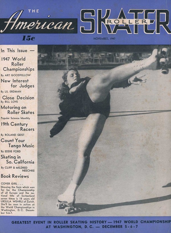 Cover of the American roller skate magazine 