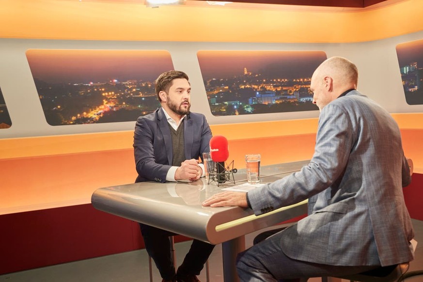 Bundesrat sei nicht sein Lebensziel, sagt Cédric Wermuth, Co-Präsident der SP Schweiz, im «TalkTäglich» zu Moderator Rolf Cavalli.