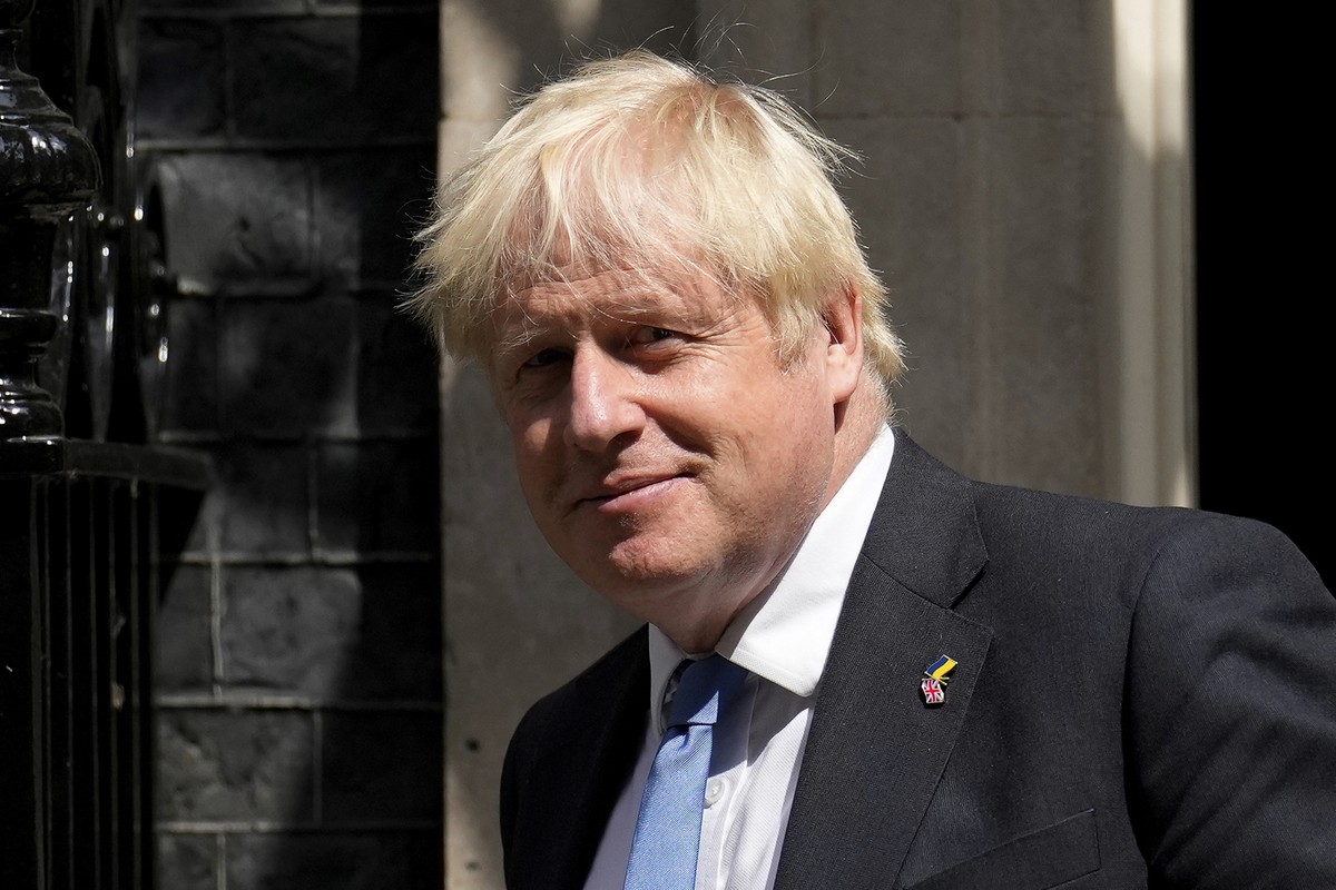 British Prime Minister Boris Johnson leaves 10 Downing Street, in London, to attend the weekly Prime Minister's Questions at the Houses of Parliament, Wednesday, July 20, 2022. The fractious race ...