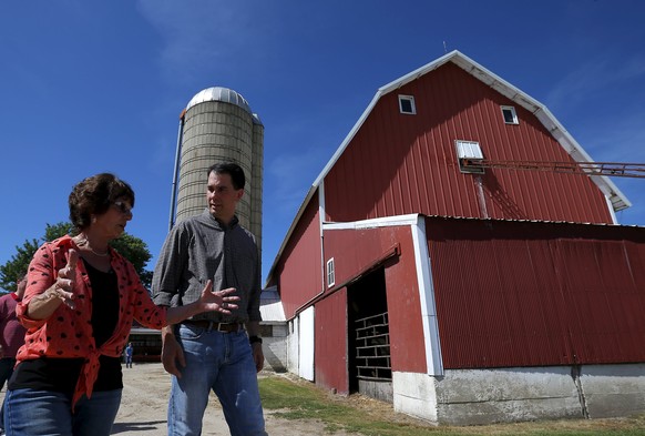 Kampagnenhalt auf einer Farm in Iowa: Der Erfinder von Deez Nuts hat solche Bemühungen bisher nicht nötig gehabt. Er stieg in den Umfragen auch so.