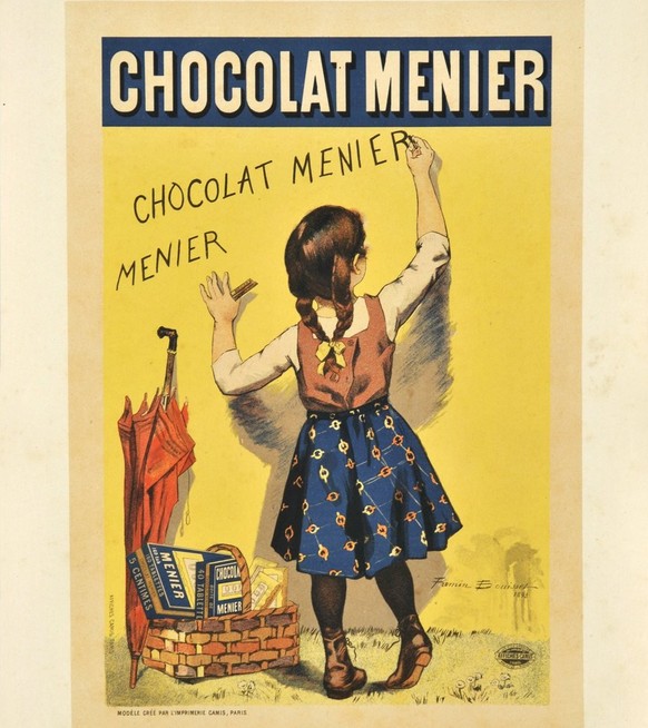 Chocolat menier – affiche ancienne https://fr.wikipedia.org/wiki/Menier_(entreprise)