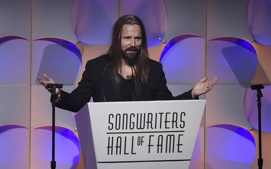 Songwriter Max Martin accepts his award at the 48th Annual Songwriters Hall of Fame Induction and Awards Gala at the New York Marriott Marquis Hotel on Thursday, June 15, 2017, in New York. (Photo by  ...