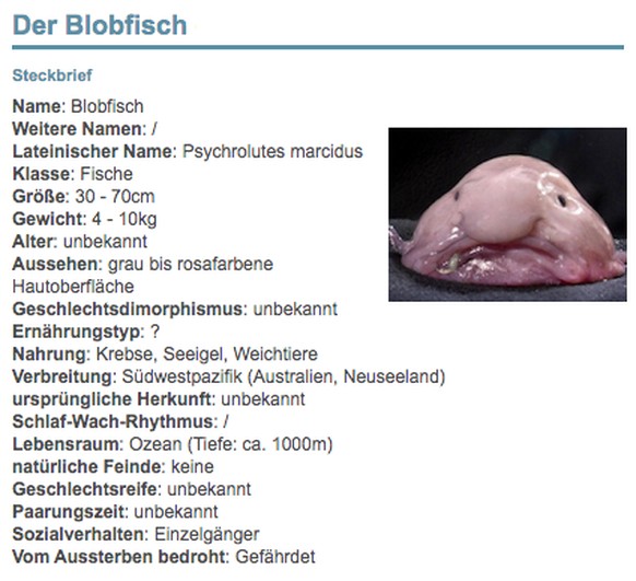 Dieses schleimige Etwas besitzt 720 Geschlechter
Schon wieder so ein Ding das mit dem Namen meines Avatars hausieren geht.
Langsam sollte man wirklich mal über das Urheberrechtsgebühren reden.
;)