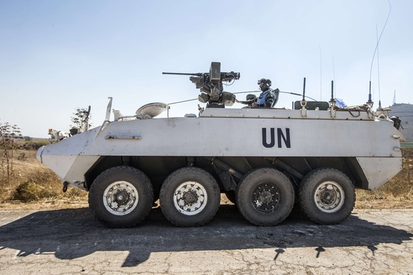 Ein irischer Soldat der UN-Mission UNDOF auf den Golanhöhen.