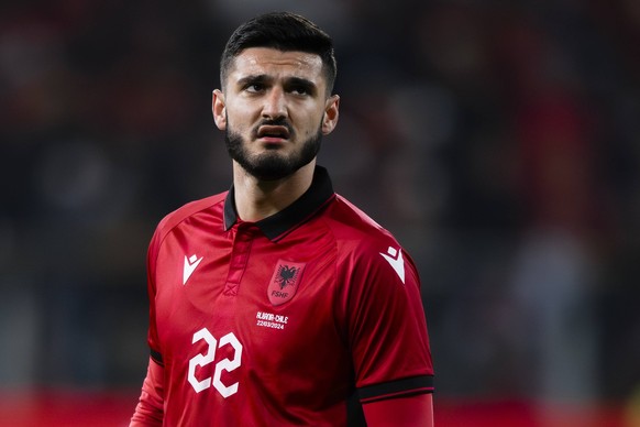 Albania v Chile - International Friendly, L�nderspiel, Nationalmannschaft Armando Broja of Albania looks on during the international friendly football match between Albania and Chile. Parma Italy Copy ...