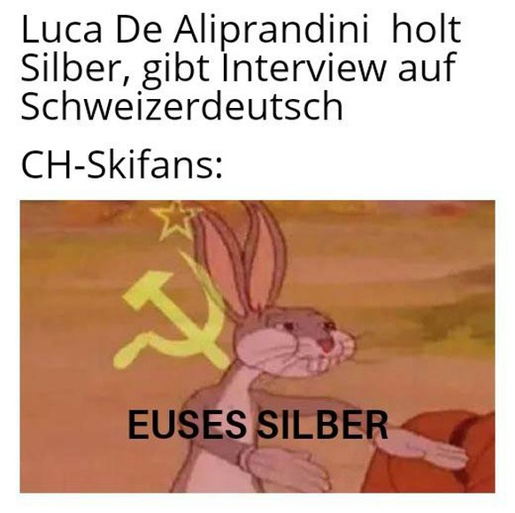 «Halbe Schweizer» Medaille dank De Aliprandini 😉 – Faivre holt Riesenslalom-Gold\nAuguri Luca! Schade für die Ausfälle, trotzdem ein tolles Rennen und Meillard kann mit seinen Leistungen an dieser WM ...